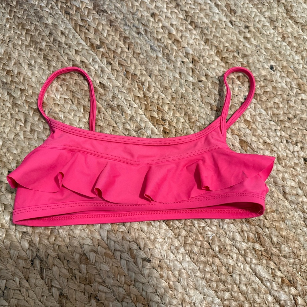 Gnash Swim Free People Pink Ruffle Bikini Top